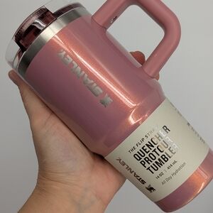 New STANLEY Quencher H2.0 Protour Tumbler cup 14 oz Port Shimmer Pink NO SPILL